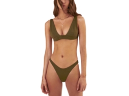 Maiô Verde V neck Alça Ajustável T back Tamanho XL