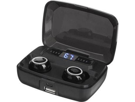 Auriculares Bluetooth True Wireless GEEPRO (In Ear - Microfone - Noise Cancelling  - Preto)