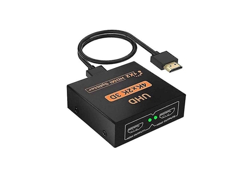 Switch Hdmi Hd 3d 1080p, 4k, 1 Em 2 Saídas, Com Usb Cabo, Compatível Xbox, Ps4 Etc Preto Yizhood