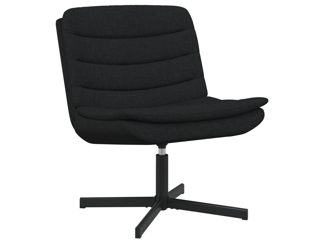 Conjunto 1 Cadeira Giratória Vidaxl Preto Tecido (63 X 75 X 76 Cm)