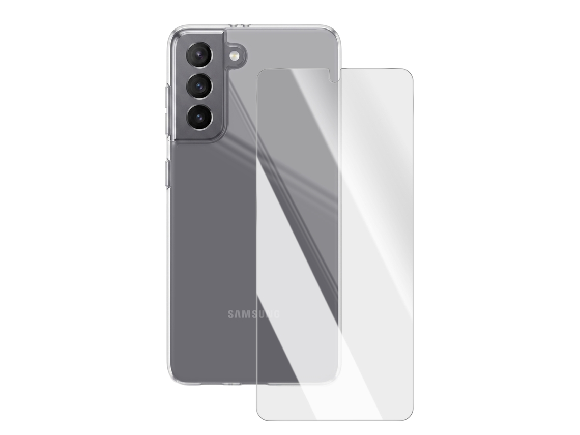 Pack De Proteção Para Galaxy S21 Com Capa E Vidro Temperado