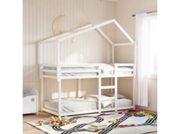 Telhado De Cama Infantil 213x95,5x144,5 Cm Pinho Maciço Branco