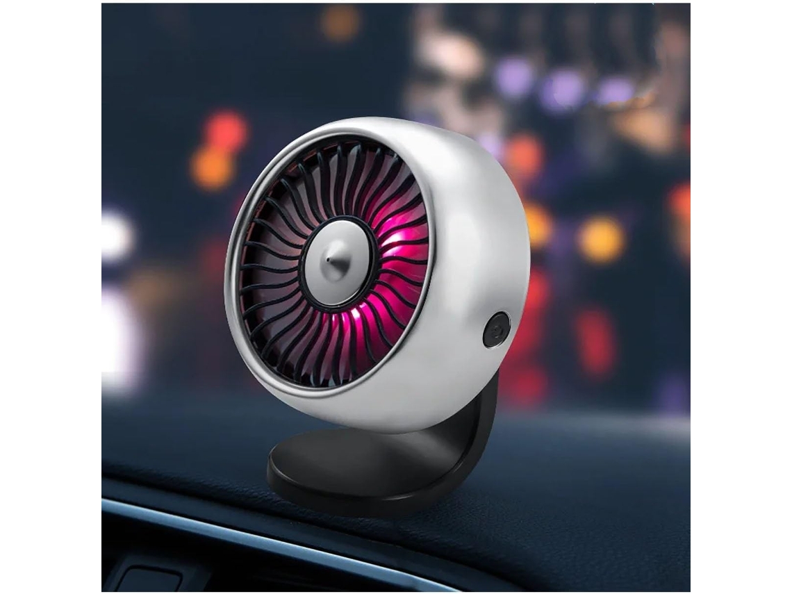Ventilador Portátil Para Carro Com Encaixe Usb Na Saída De Ar Console 01a