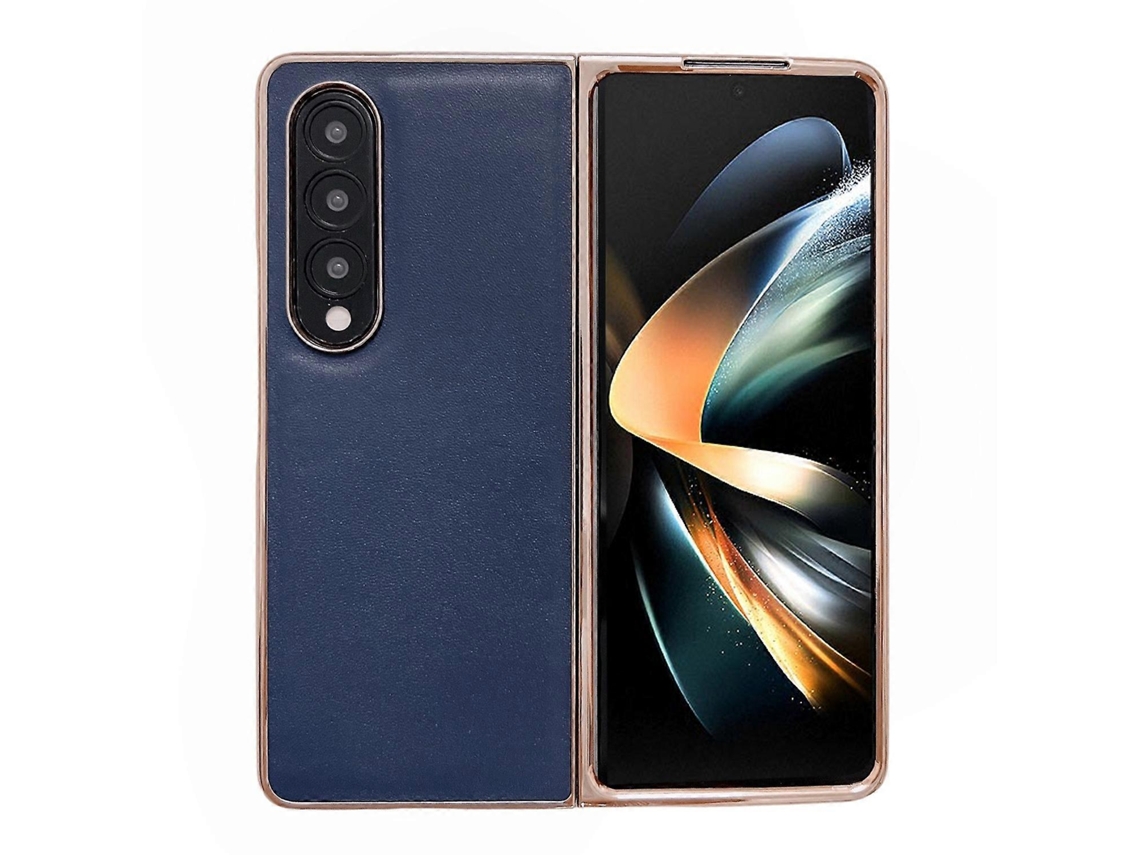 Capa Para Celular Samsung Galaxy Z Fold4 5g Em Couro Com Revestimento Nano Da Série Xiaoya