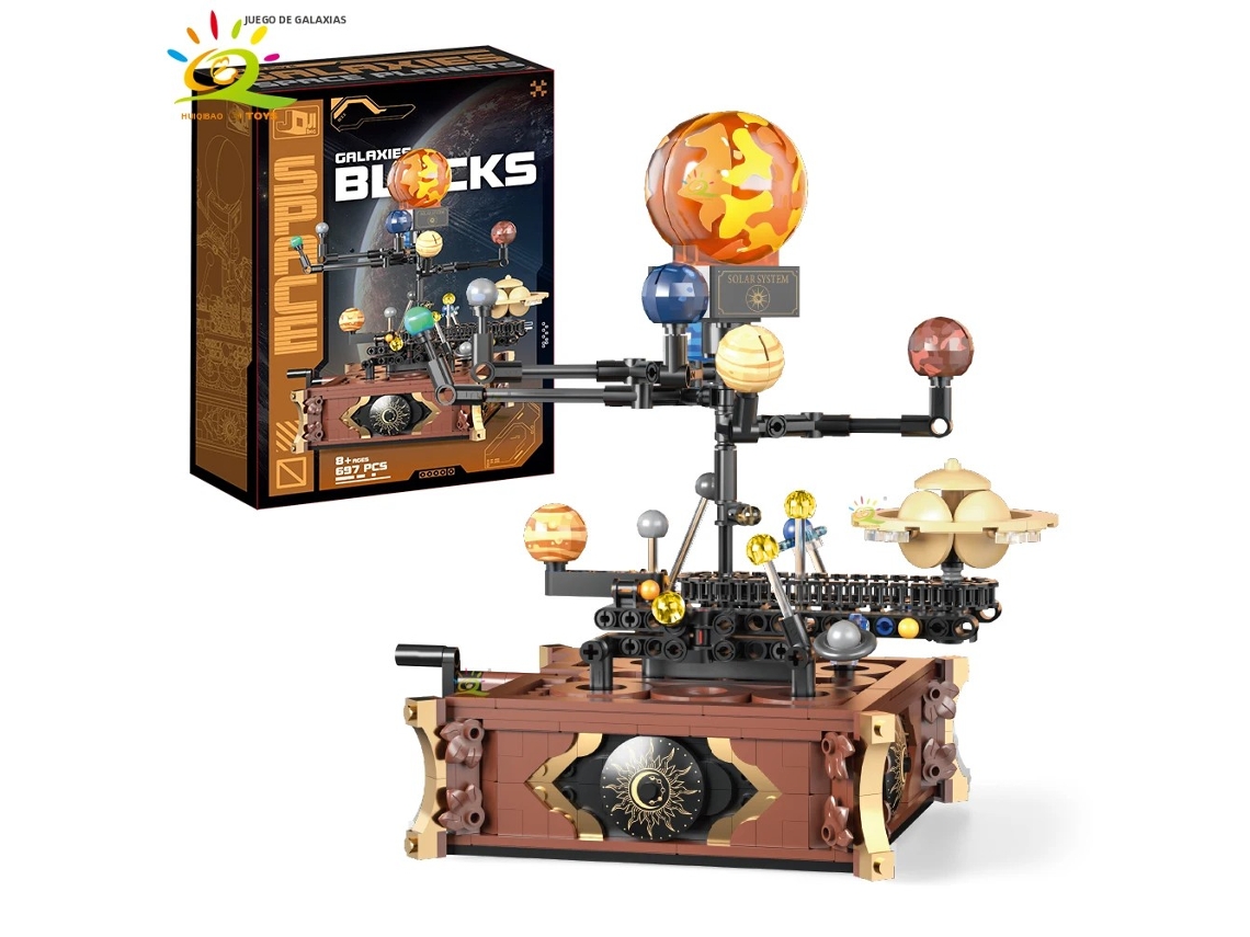 Modelo Moc do Sistema Solar, Planeta Espacial, Esfera, Pequeno Bloco de Construção, Ornamento de Mesa MDUG