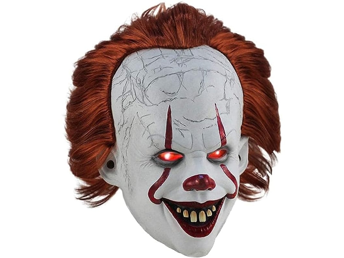 Máscara De Palhaço Assustador It Com Led, Acessório De Fantasia De Halloween, Decoração De Cosplay