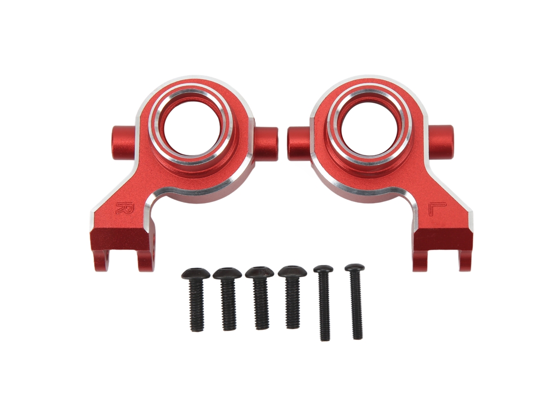 2pcs Copos De Direção Rc Em Liga De Alumínio Resistente Ao Desgaste Para Traxxas Maxx 2.0 1/10 Vermelho