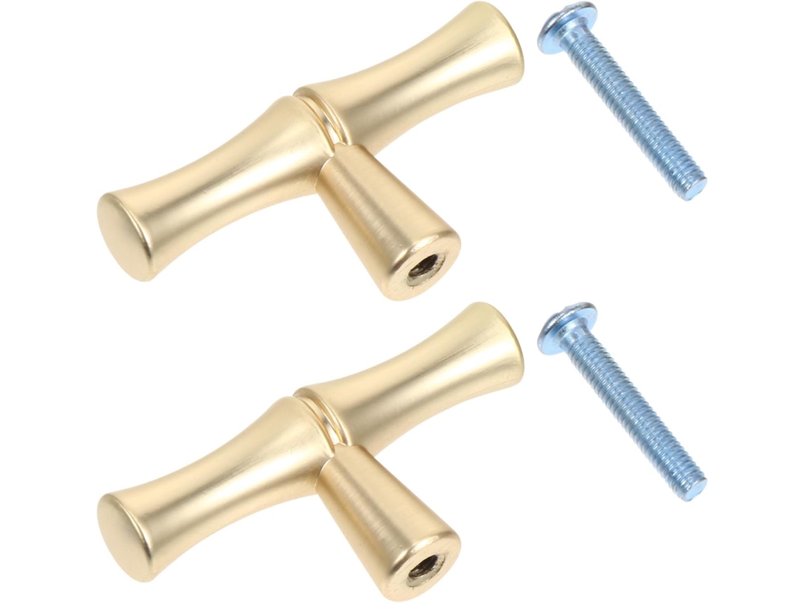 Magiclulu Conjunto De 2-puxadores Gaveta Em Cobre Dourado, Design Simples E Criativo, Acessório Decorativo E Prático