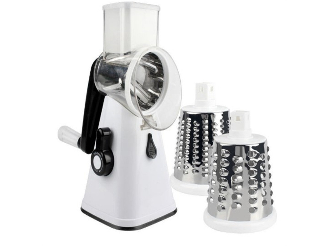 Triturador Manual, Cortador Rotativo De Batatas Com 3 Lâminas Amovíveis, Cortador De Legumes