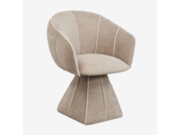 Sklum Pack De 2 Poltronas Giratórias Estofadas Tallin Poliéster                       Chenille Castanho Trigo