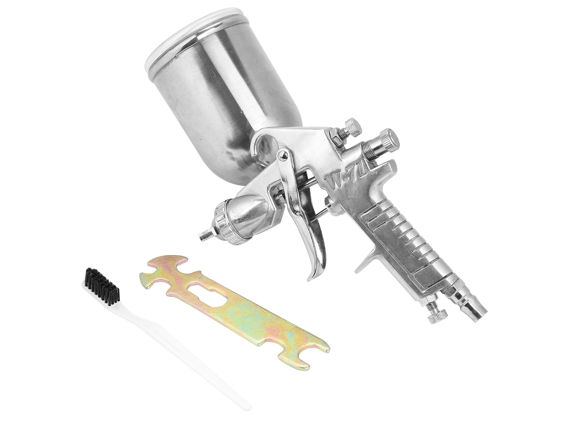 Pistola De Pintura Aire Pneumática Com Bico De 1,5mm E Capacidade De 400ml Modo De Alimentação Por Gravidade