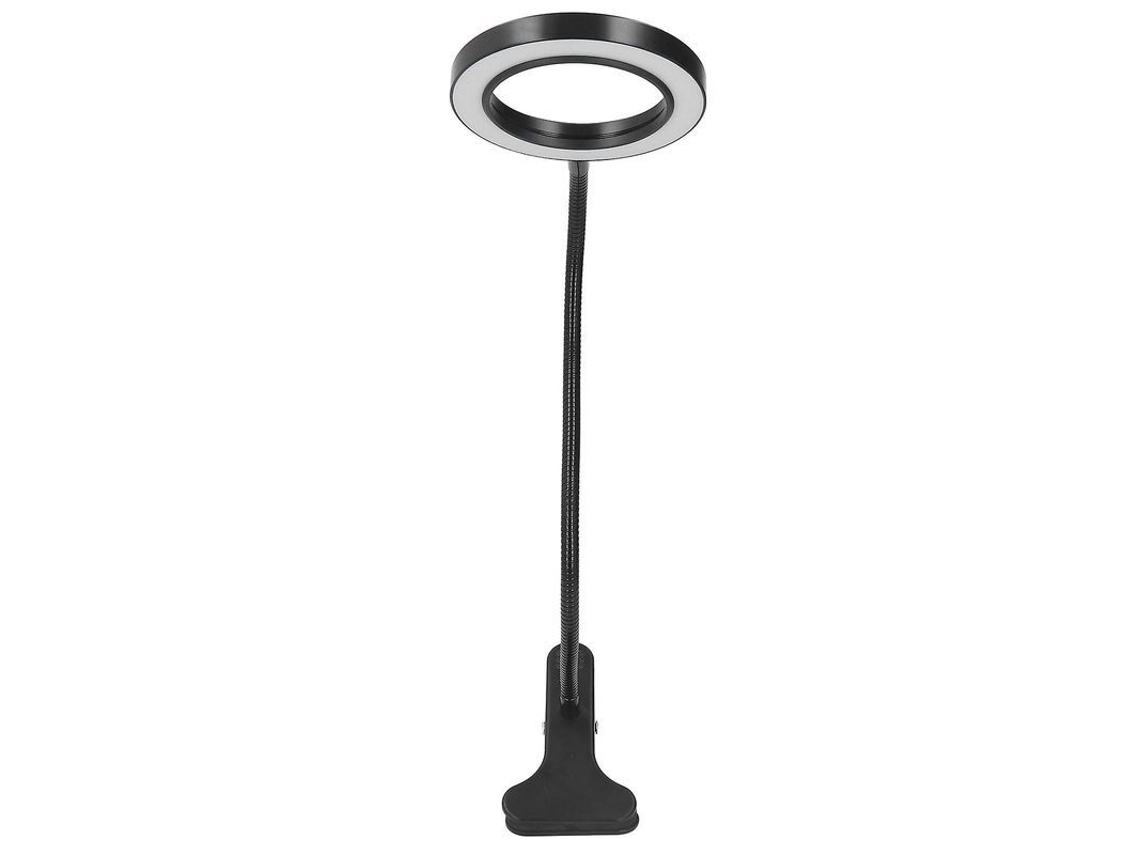 Luz De Anel Led Com Clip 3 Cores 10 Níveis De Brilho Gooseneck Flexível Usb Com Controle Remoto