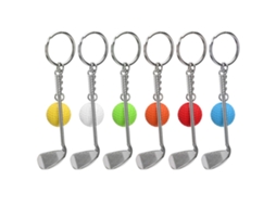Chaveiro Mini Bola Golfe 6 Unid