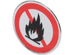 Placa De Alumínio: Proibido Fazer Fogo Na Floresta, Aviso De Segurança Contra Incêndios.