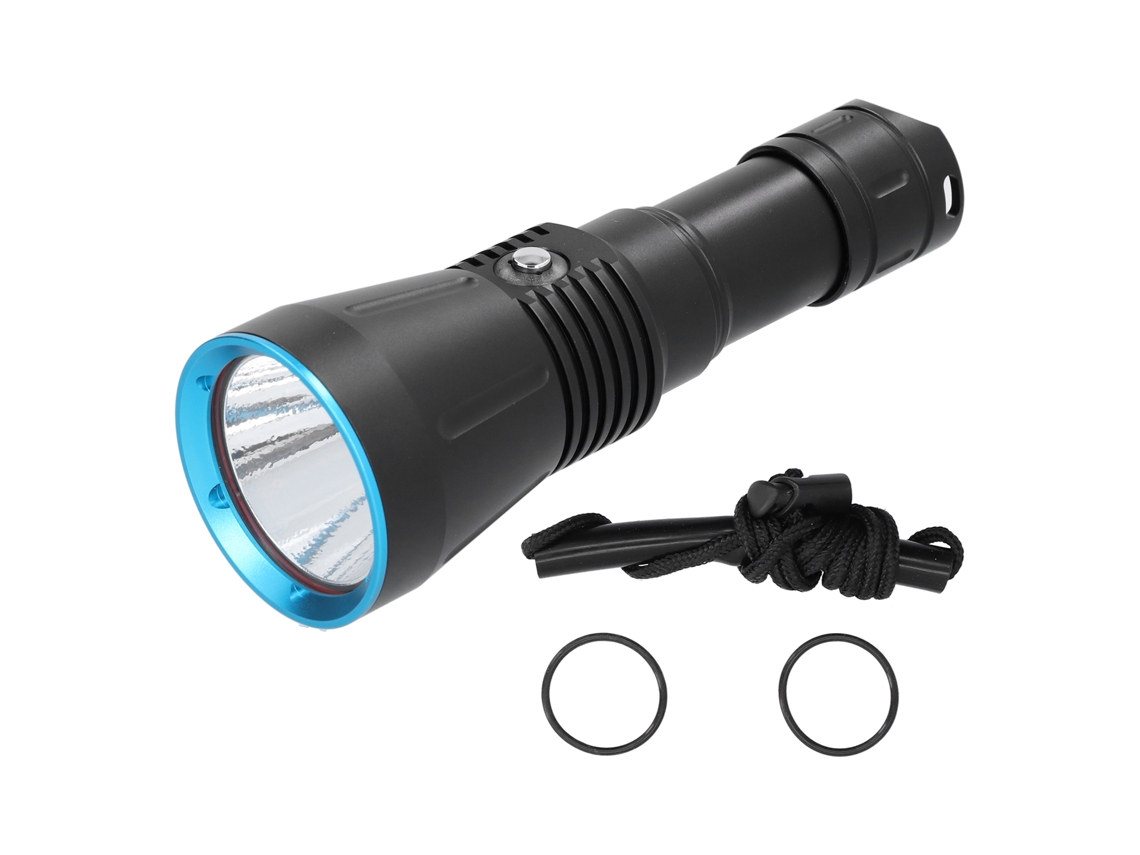 Lanterna de Mergulho Profissional Xhp70 10000lm 150m Subaquática para Pesca Ip68 | S/MARCA