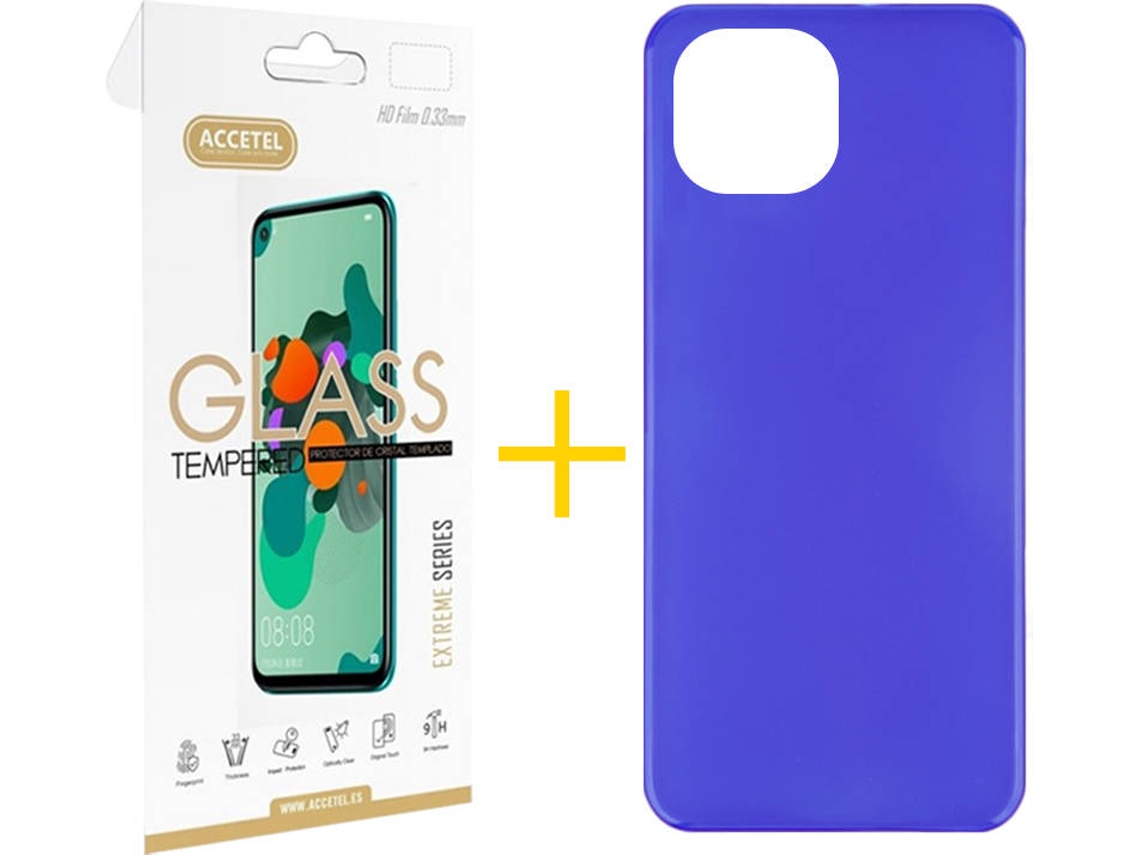 Capa e Película Apple iPhone 13 ACCETEL Liso 3 Azul