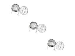 Conjunto Com 3 Brinquedos Para Gaiola De Hamster, Coelho E Pintinhos.