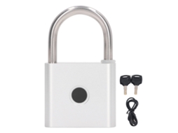 Cadeado Digital Com Impressão Digital Chave À Prova D'água Bluetooth Smart Lock Tuya P55 Prata