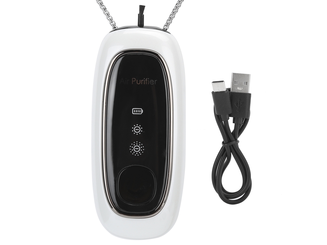 Purificador de Aire Portátil para el Cuello Mini de Iones Negativos para Niños Blanco KY100A S/MARCA