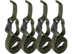 Conjunto De 4 Cintas Bagagem Ajustáveis Em Nylon Resistente Com Fivela Dupla Segurança Para Camping, Viagens E