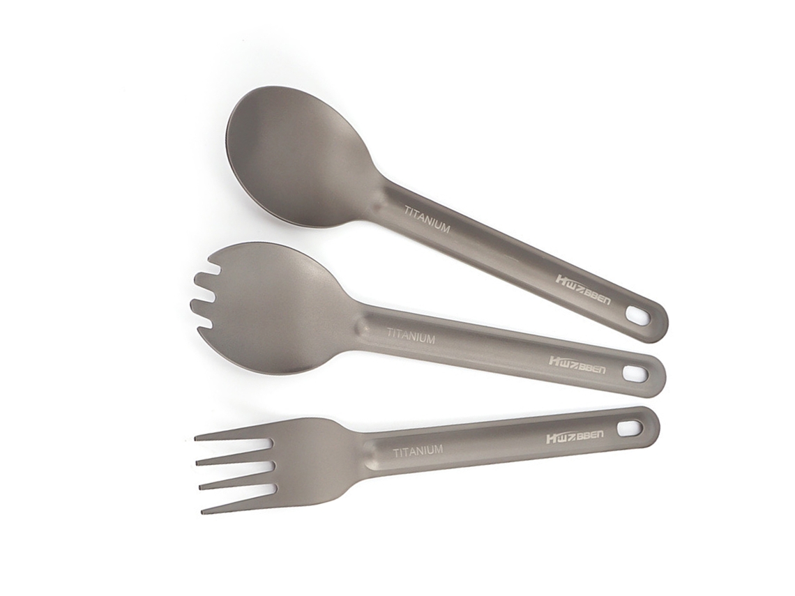 Conjunto Colher Garfo Camping Inox Reutilizável