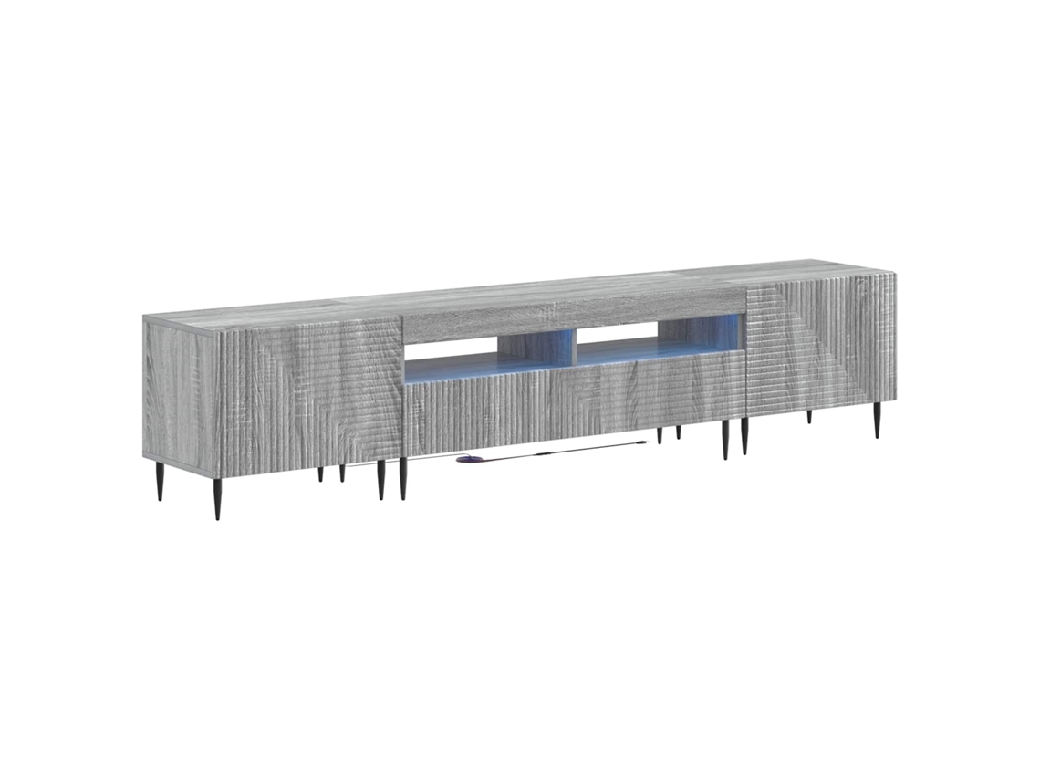 Vidaxl Conjunto De 3 Peças Para Tv Com Led Sonoma Cinzento