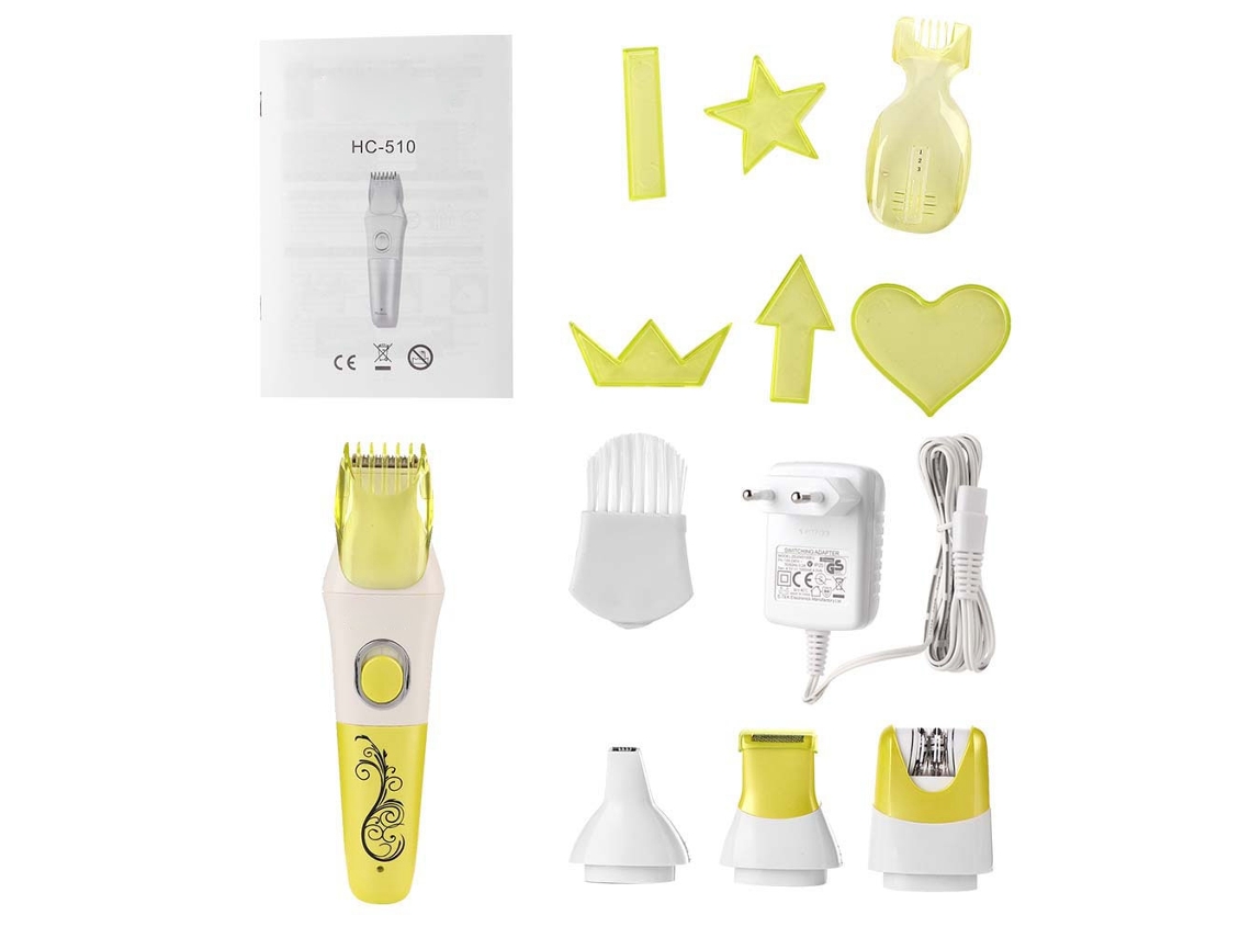 Barbeador elétrico multifuncional para cabelo e barba femininos