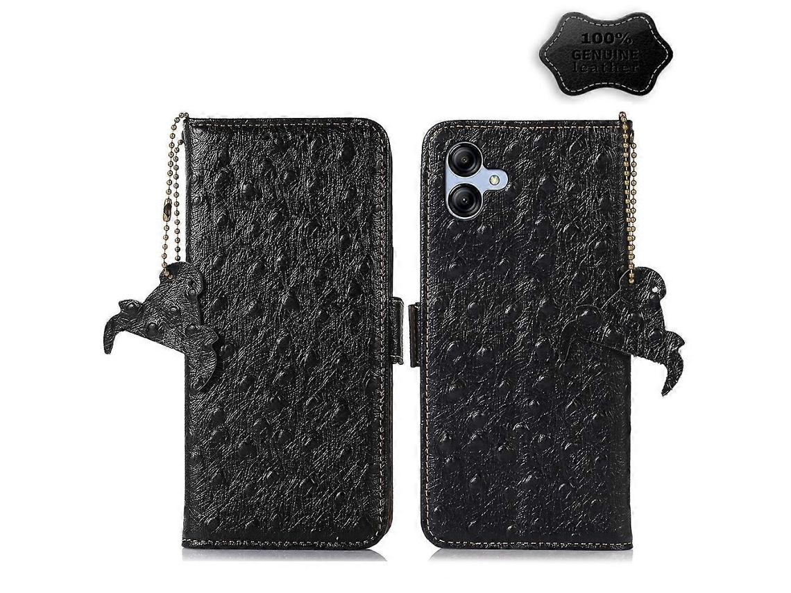 Capa Couro Bloqueio Rfid Para Samsung Galaxy A04, Transparente, Elysve