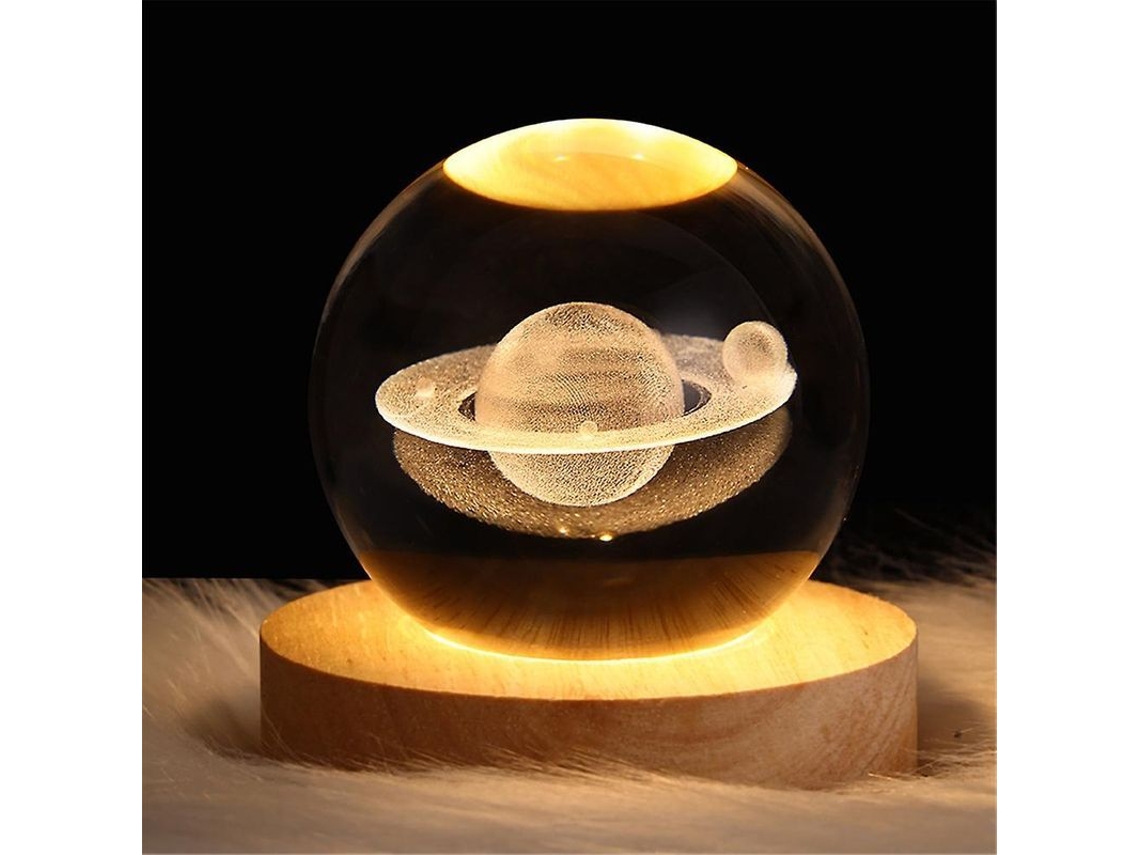 Lâmpada De Noite De Cristal Com Projeção Usb Para Decoração De Quarto Luz Led