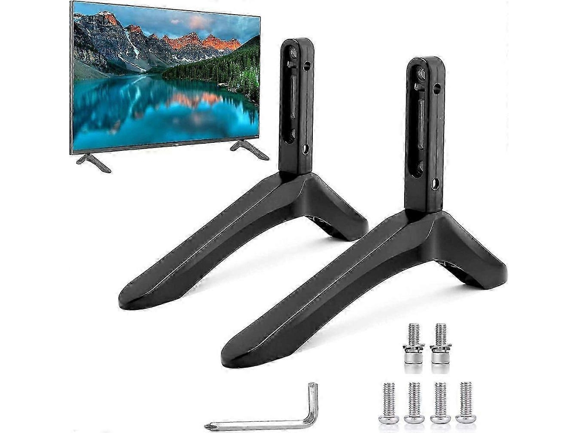 Suporte De Tv Universal Para 32-65 Polegadas, Base Ajustável Em Aço, Suporte De Mesa Para Telas Planas, Compatível Com Marcas Populares