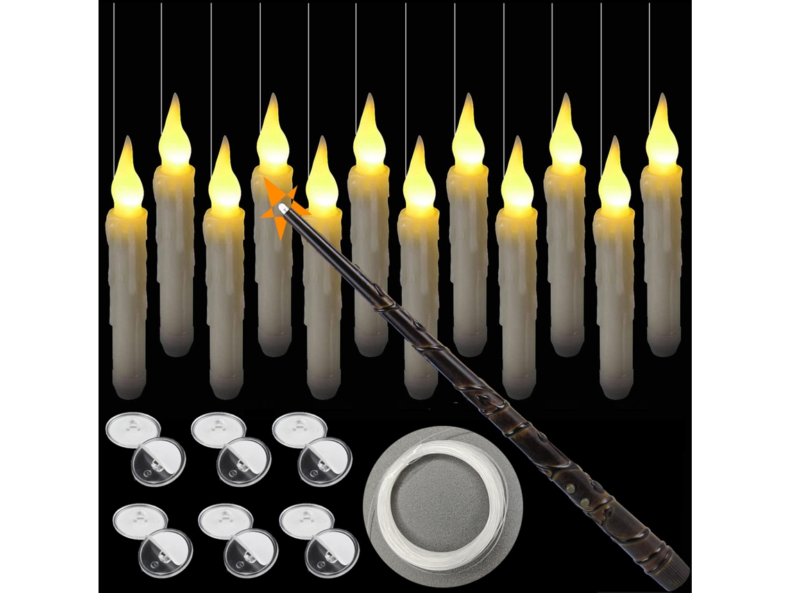 2026 varita Levitante de Vela Led Con Luz, Lâmpada de Palo Longo, Vela Sem Chama, Controle Remoto, Decoração