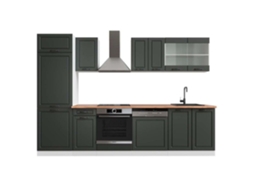 Cozinha R-Line, 300 cm, PT Carvalho, Casa de campo antracite/branco, Vicco