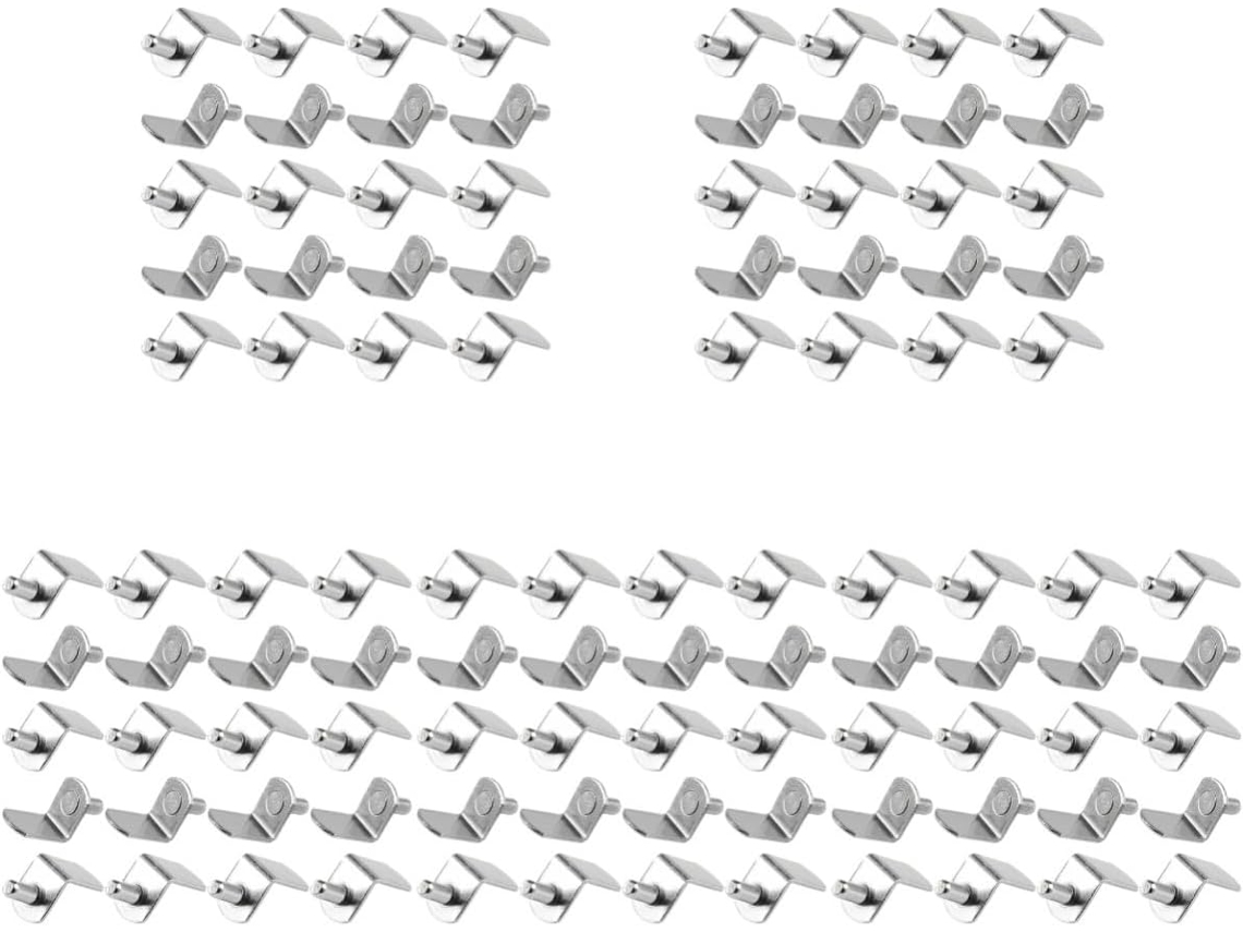 Conjunto De 100 Peças De Suportes Para Prateleiras, Organizadores E Fixadores Para Estantes De Livros.