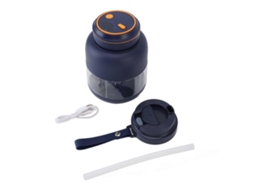 Liquidificador Portátil, Batedeira De Frutas Manual, Recarregável Via Usb, Copo Para Suco, À Prova De Vazamentos, Potente, Azul. Nostalgia88