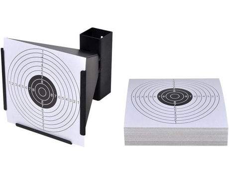 Suporte de Alvo  Afunilado (14cm) com 100 alvos de papel