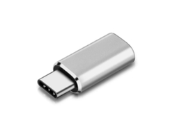 Conector Lightning Fêmea Usb C para Carregamento e Sincronização Prata Fasst