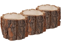 Conjunto de 3 Alipis com Porta canetas em Madeira Maciça Natural, Tamanho Grande, Organizador Multifuncional P
