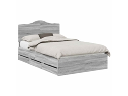Estrutura de Cama MAISON EXCLUSIVE Sonoma Cinza 120 X 190 cm