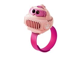 Relógio Projetor Dinossauros Ventilador Usb Rosa Crianças