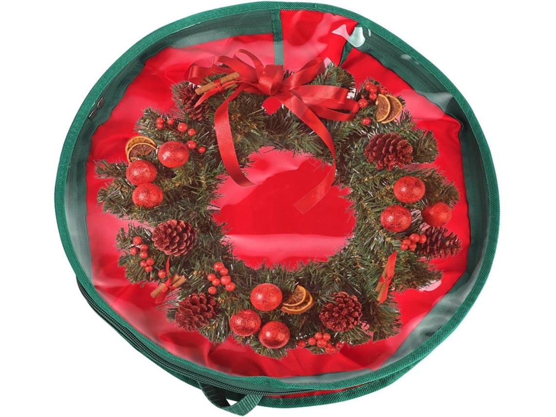 Organizador de Natal Redondo com Z Per em Tecido Oxford Ideal para Guirlandas Festas Casamentos e Decora o Perfeito a P VAYOTOY
