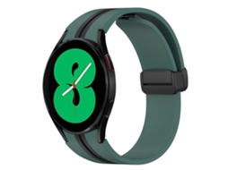 Pulseira De Silicone Dobrável Com Fecho Magnético Para Samsung Galaxy Watch 4 44mm