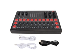 Placa de som ao vivo mixer com 8 efeitos sonoros, cancelamento de ruído, Bluetooth