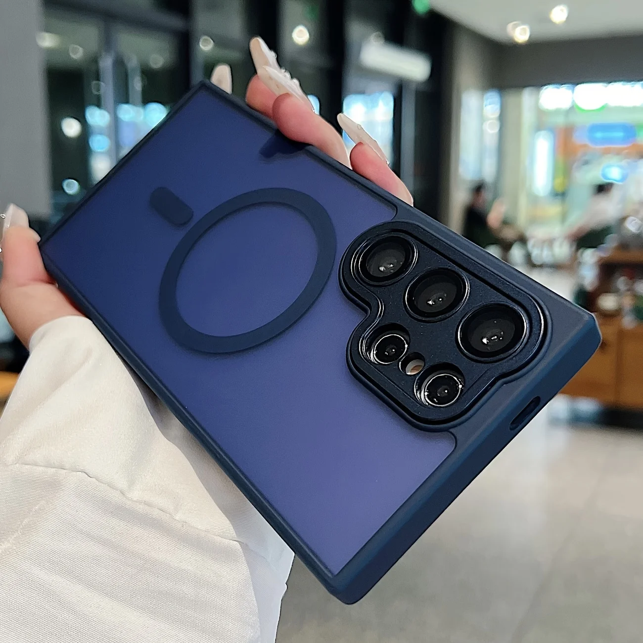 (galaxy A17 Azul Escuro) Compatível Com Capas Protetoras Da Samsung, Suporta Carregamento Sem Fio Magnético Magsafe.