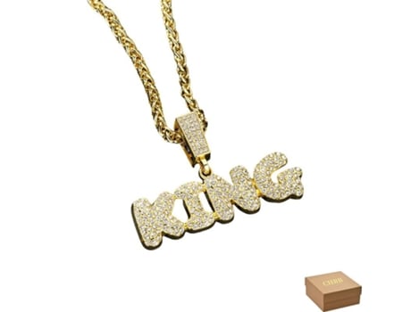 Colar Em Aço Titânio Com Personalidade, Símbolo De Letra De Diamante, Estilo Hip Hop, Caixa Surpresa, Presente Ciel Bleu