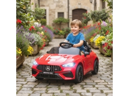 Carro Elétrico Modelo Mercedes 12v, Comando À Distância, Luzes Led, Música, 3-6 Anos, Vermelho