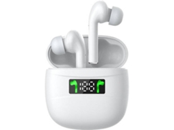 Auriculares Bluetooth True Wireless ENZONS  J3Pro Versão 5.2 Tela Led Toque Inteligente Carregamento Rápido Type-C Redução de Ruído Híbr