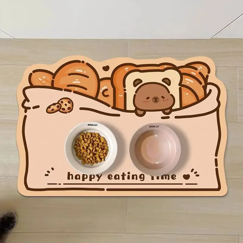 (estilo 6 50x80cm) Tapete Antiderrapante E Absorvente Para Alimentação De Animais De Estimação, Lavável, Resistente A Manchas E Respingos.