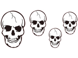 Decorações de Halloween DISFRAZZES Caveiras (4 Un - 20-45 cm)