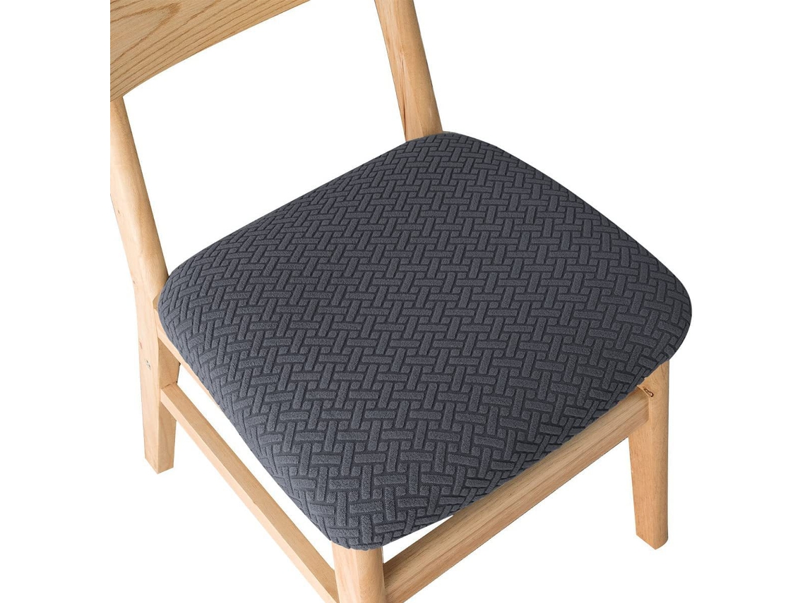 1 Pacote Protetor Removível para Cadeira de Sala de Jantar para Casa Restaurante-Cinza Profundo-Tamanho Universal LUUCOZK