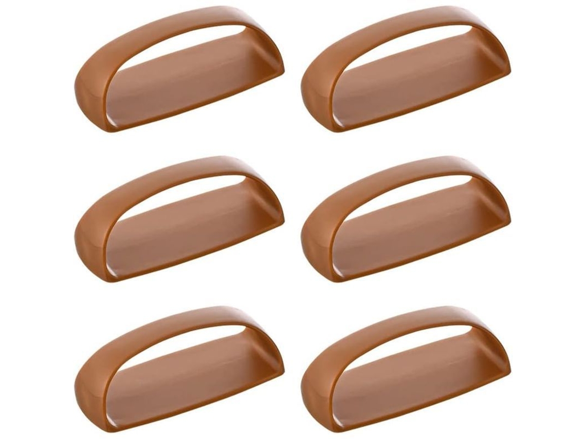 Adesivo de Manga Autoadesivo para Armários, Gavetas, Geladeiras, Móveis, Pacote de 6, Marrom Claro Linjou S/MARCA